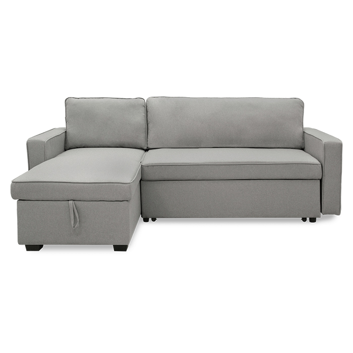 Sala Esquinera B/izq C/sofa Cama Tela Gris Claro Moduk | Sala Esquinera | salas